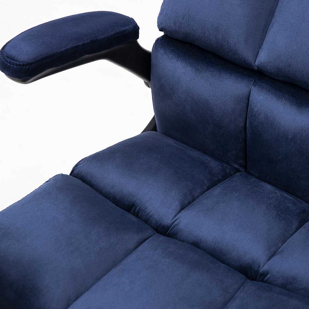 Кресло руководителя AksHome Caesar темно-синий, велюр 86366 Фото № 8