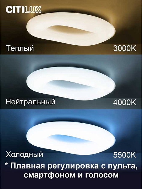 Потолочный светодиодный светильник Citilux Стратус Смарт CL732A800G Фото № 28