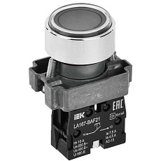 Кнопка управления LA167-BAF21 d=22мм 1з черная IEK BBT20-BAF21-1-22-67-K02
