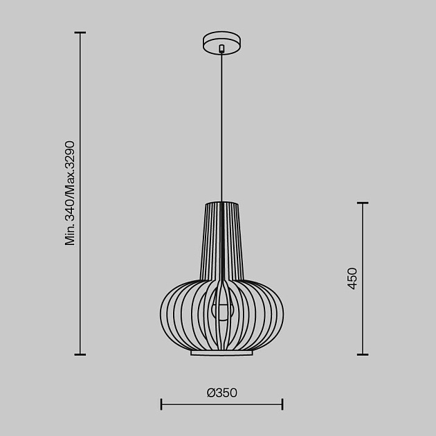 Подвесной светильник Maytoni Roots MOD193PL-01W Фото № 4
