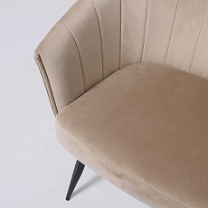 Поворотное кресло AksHome Melon бежевый велюр/черный 102945 4