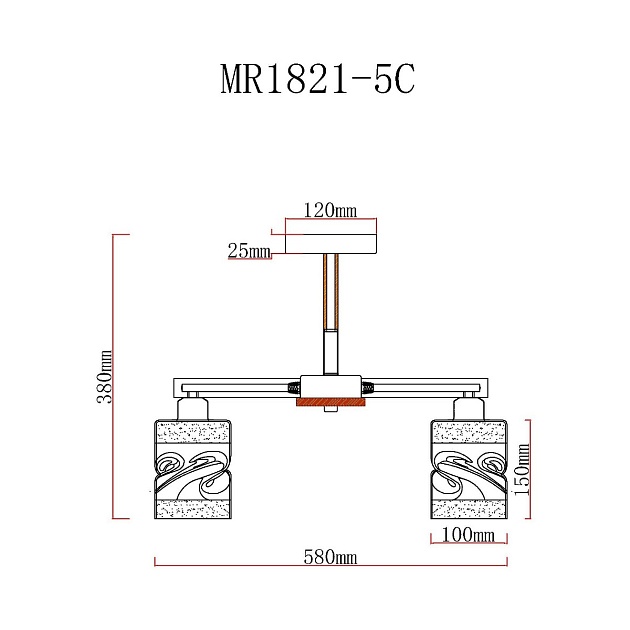 Потолочная люстра MyFar Olivia MR1821-5C Фото № 2