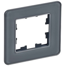 BRITE Рамка 1-местная РУ-1-2-Бр стекло графит RE IEK BR-M12-G-41-K53