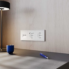 Розетка компьютерная встраиваемая Voltum S70 двойная RJ45+RJ45 кат.6, (белый матовый) VLS060202 3