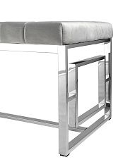 Банкетка Stool Group БРУКЛИН вельвет серый сталь серебро BENCH-012-GR 3