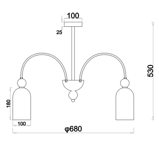 Потолочная люстра Escada ODE 686/5PL Copper изображение 2 Потолочная люстра Escada ODE 686/5PL Copper Фото № 2