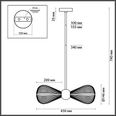 Подвесная люстра Odeon Light Exclusive Elica 5402/2 4