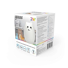 Настольный светодиодный детский ночник Gauss кошка NN303 4