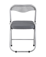 Складной стул Stool Group ДЖОН каркас металлик обивка экокожа серая RS04K-904-05 3