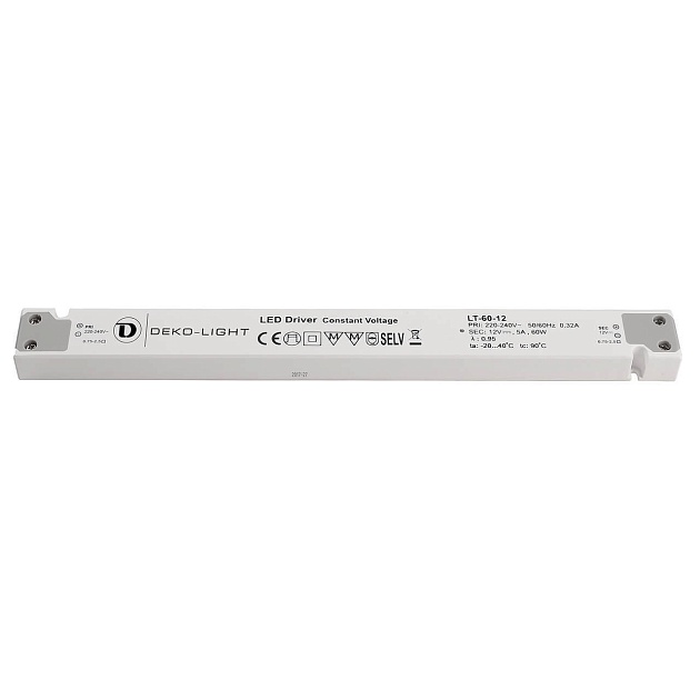 Блок питания Deko-Light LT-60-12 12V 60W IP20 5A 862093 изображение 1 Блок питания Deko-Light LT-60-12 12V 60W IP20 5A 862093 Фото № 1
