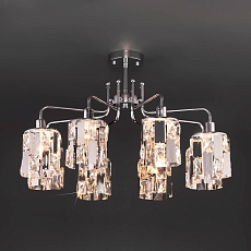 Потолочная люстра Eurosvet 10101/8 хром/прозрачный хрусталь Strotskis 2