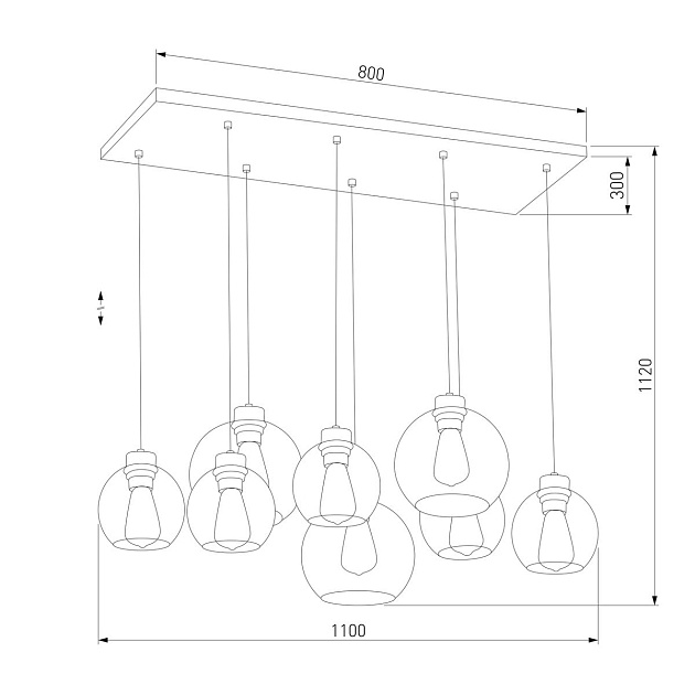 Подвесная люстра TK Lighting 4113 Cubus Graphite Фото № 3