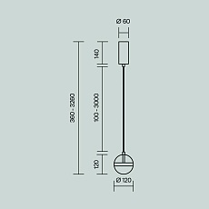 Подвесной светодиодный светильник Maytoni Area MOD295PL-L20BS3K 1