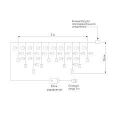 Уличная светодиодная гирлянда Eurosvet Бахрома 230V 100-101 мульти с эффектом мерцания 1