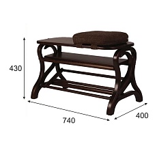 Обувница Мебелик Диана темно-коричневый 001943 2