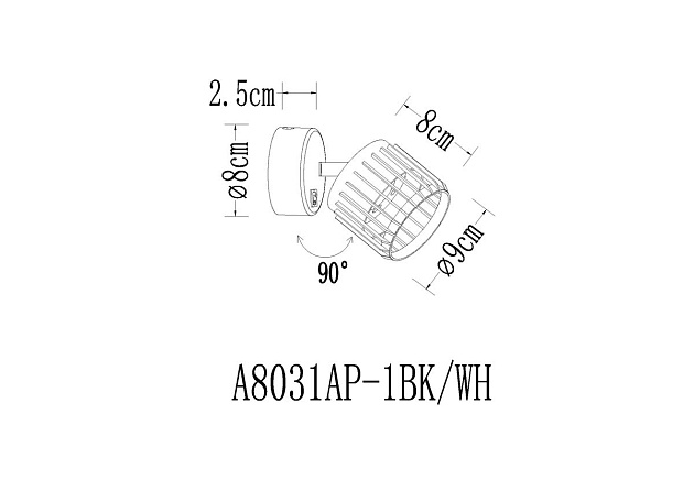 Спот Arte Lamp Atria A8031AP-1WH Фото № 2