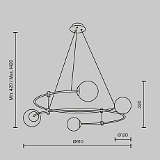 Подвесная люстра Maytoni Balance MOD317PL-04B 1