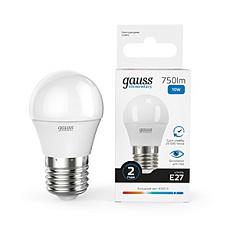 Лампа светодиодная Gauss E27 10W 6500K матовая 53230 4