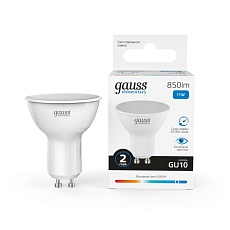 Лампа светодиодная Gauss GU10 11W 6500K матовая 13631 1