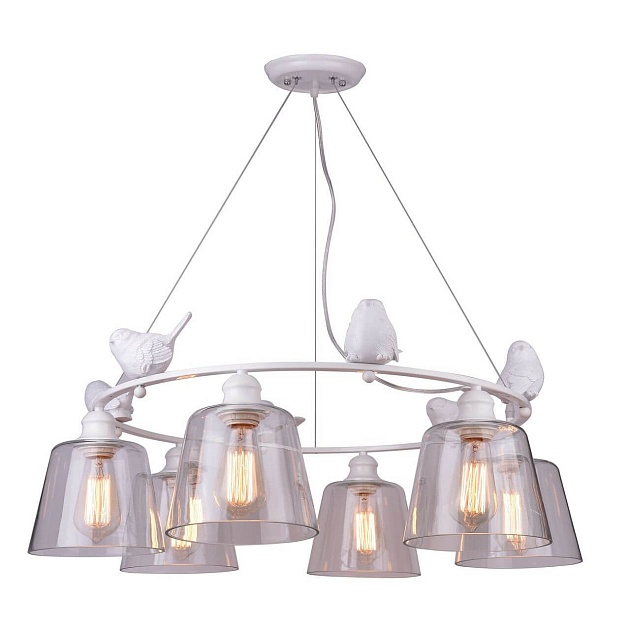 Подвесная люстра Arte Lamp Passero A4289LM-6WH изображение 1 Подвесная люстра Arte Lamp Passero A4289LM-6WH Фото № 1