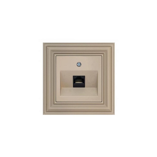 Розетка RJ45 Liregus Retro кремовый омбре 29-136 Фото № 1