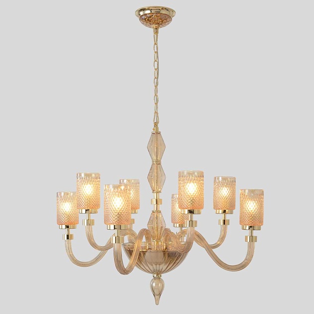 Подвесная люстра Crystal Lux SILVESTRO SP8 AMBER Фото № 1