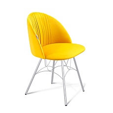 Стул Sheffilton SHT-ST35-1/S100 имперский жёлтый/хром лак 2347985301
