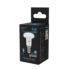 Лампа светодиодная Gauss E14 4W 6500K матовая 106001304 1
