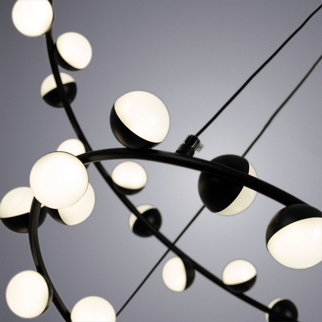 Подвесная светодиодная люстра Arte Lamp Dexter A3619SP-48BK изображение 3 Подвесная светодиодная люстра Arte Lamp Dexter A3619SP-48BK Фото № 3