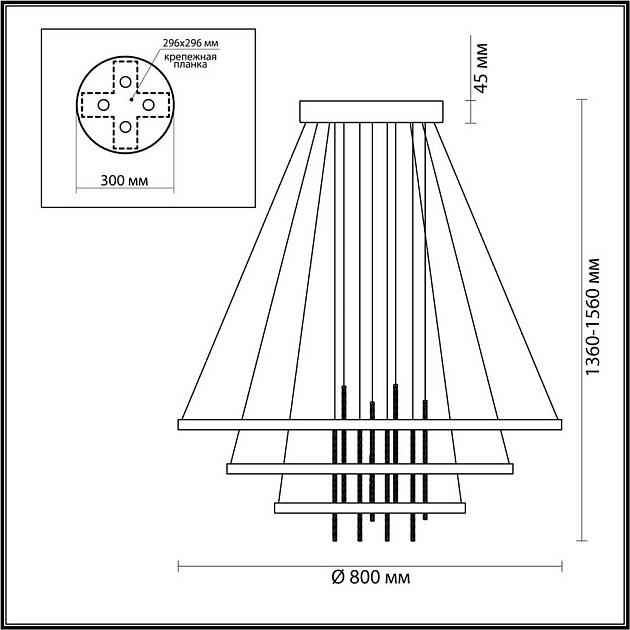 Подвесной светодиодный светильник Odeon Light L-vision Monica 3901/99L Фото № 7