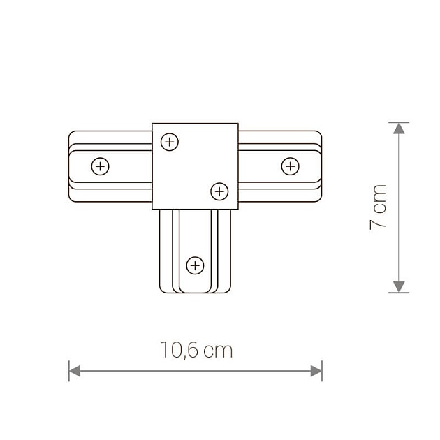 Коннектор T-образный Nowodvorski Profile 9186 изображение 2 Коннектор T-образный Nowodvorski Profile 9186 Фото № 2