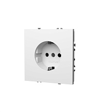 Розетка встраиваемая Voltum S70 с заземлением 16А, (белый глянцевый) VLS040101 2