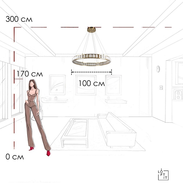 Подвесной светильник LOFT IT Manhattan 10415/1000 Фото № 3