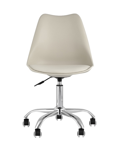 Офисный стул Stool Group BLOK пластиковый бежевый Y818 beige Фото № 3