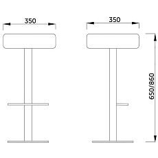 Барный стул AksHome Pina кремовый, экокожа 30230 1