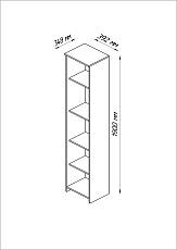 Стеллаж Шведский Стандарт Сириус 39х190 2.02.07.150.1 2