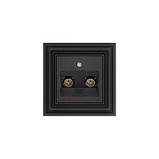 ТВ-розетка TV/SAT Liregus Retro черный матовый 29-233