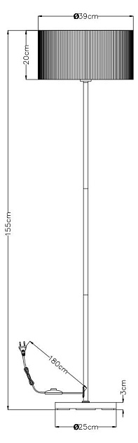 Торшер Arte Lamp Mallorca A1021PN-1SS Фото № 3