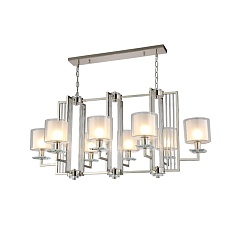Подвесная люстра Crystal Lux Nicolas SP8 L1000 Nickel/White 2