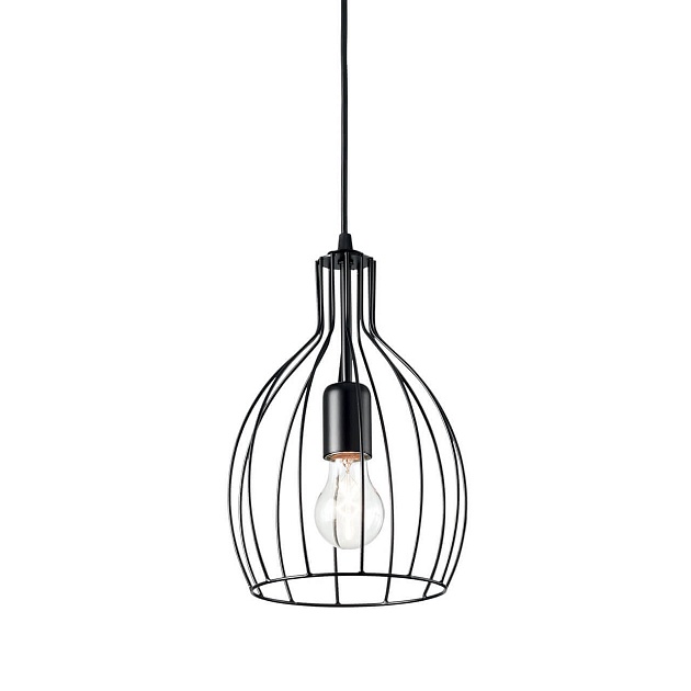 Подвесной светильник Ideal Lux Ampolla-2 SP1 Nero 148151 Фото № 1