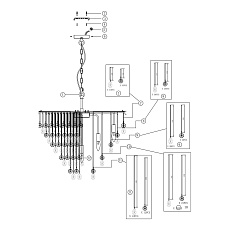 Подвесная люстра Maytoni Linn MOD091PL-09G 1