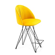 Полубарный стул Sheffilton SHT-ST35-1/S66-1 имперский жёлтый/чёрный муар 8601559401