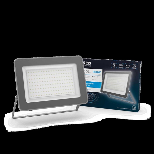Прожектор светодиодный Gauss Qplus 100W 6500К 690511100 Фото № 5