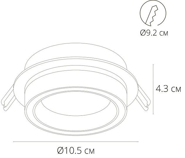 Встраиваемый светильник Arte Lamp Atik A4513PL-1BK Фото № 2