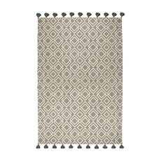 Ковер Tkano из хлопка с этническим узором Ромбы и кисточками из коллекции Ethnic, 200х300 см TK20-DR0025