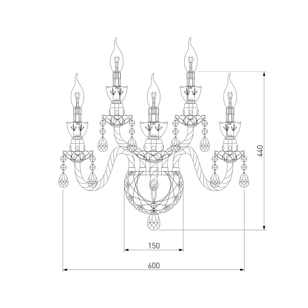 Бра Bogates 520/3+2 Strotskis изображение 2 Бра Bogates 520/3+2 Strotskis Фото № 2