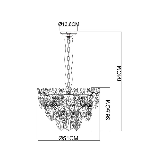 Подвесной светильник Arte Lamp Kapri A4078LM-6CC Фото № 2