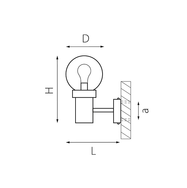 Уличный настенный светильник Lightstar Bolla 373610 Фото № 2