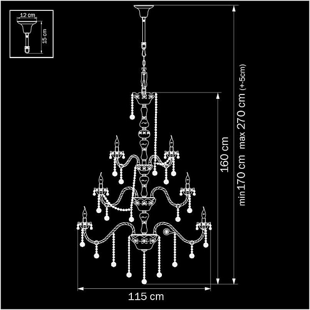 Подвесная люстра Osgona Vidare 738302 Фото № 3