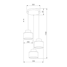 Подвесная люстра TK Lighting 2594 Duo 1